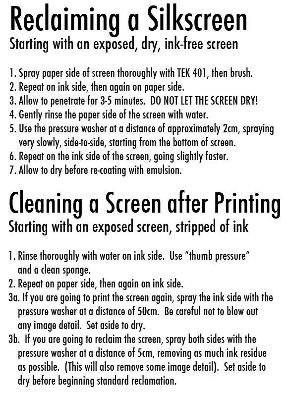 Cleaning Screen