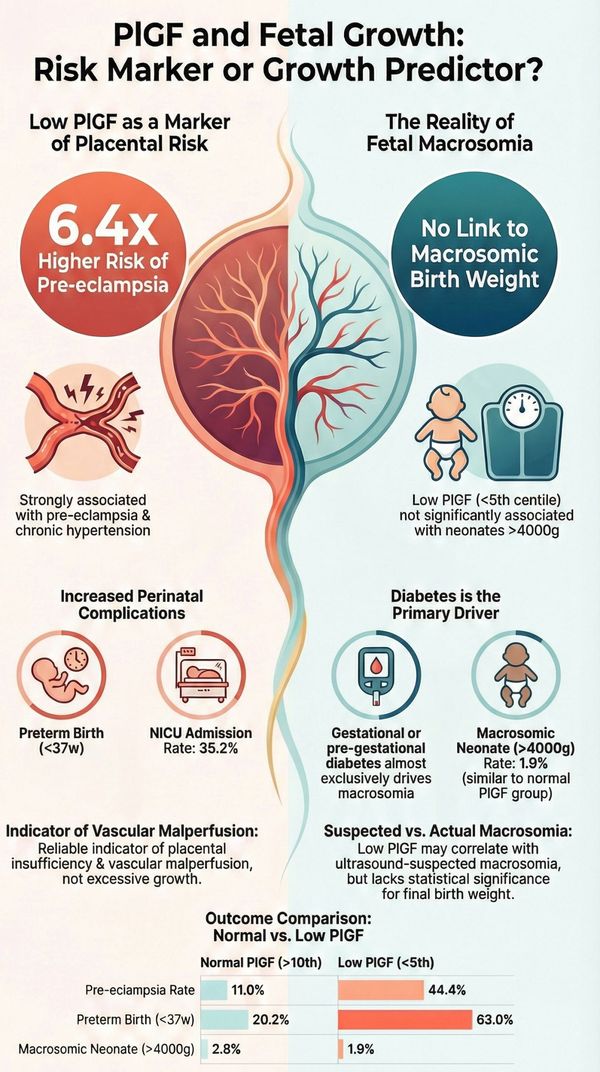 Key points summary for Placental Growth Factor (PlGF) and Fetal Macrosomia: A Retrospective Cohort Study in a Western Canadian Tertiary Centre