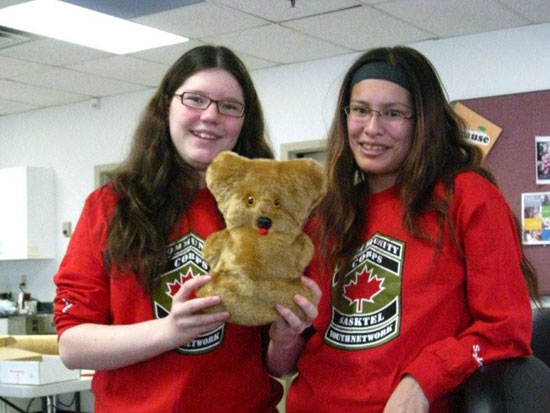 Students Making Teddy Bears for Mozambique