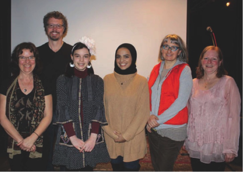 Sustainability Poetry contest winners with the judges