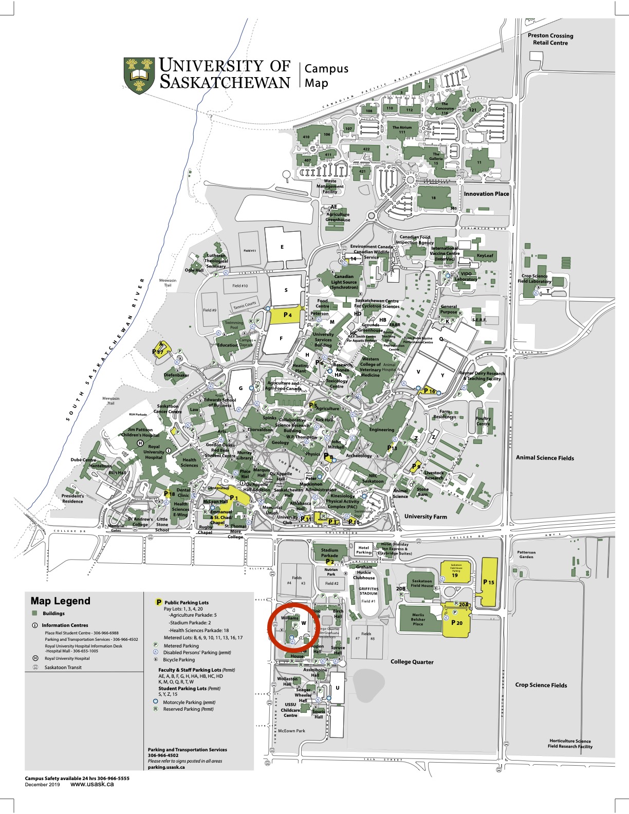 Map of the U of S campus